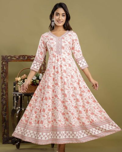 Long Frock Ghera Gaoun Kurti  ( ANARKALI KURTI )