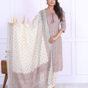 KURTI PANT DUPATTA SET ( KOTA DORIYA DUPATAT )