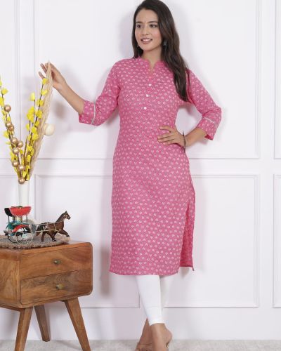 PRINTED LONG KURTI ( PURPLE )