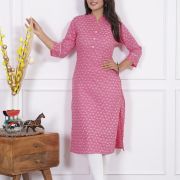 PRINTED LONG KURTI ( PURPLE )