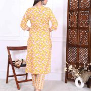 KURTI PANT DUPATTA SET ( PURE COTTON 60*60 )