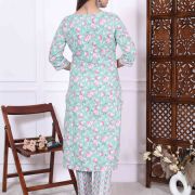 KURTI PANT DUPATTA SET ( PURE COTTON 60*60 )