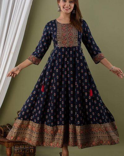 Long Frock Ghera Gaoun Kurti  ( ANARKALI KURTI )