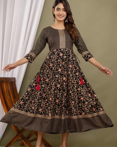 Long Frock Ghera Gaoun Kurti  ( ANARKALI KURTI )