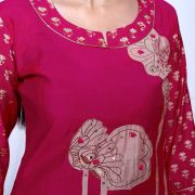 KURTI PANT DUPATTA SET ( MASLIN SILK )