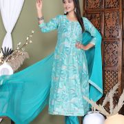 LONG ANARKALI KURTI PANT DUPATTA SET ( ANARKALI 3PCS SET )