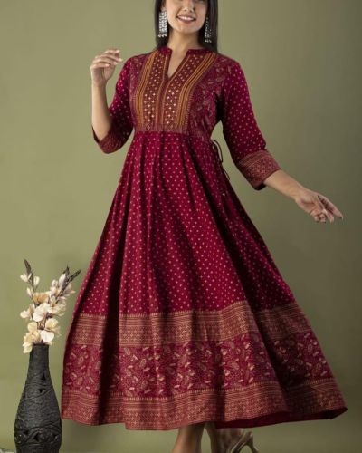 Long Frock Ghera Gaoun Kurti  ( ANARKALI KURTI )