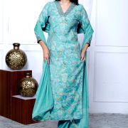 KURTI PANT DUPATTA SET ( MASLIN SILK )