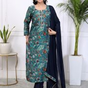 KURTI PANT DUPATTA SET ( MASLIN SILK )