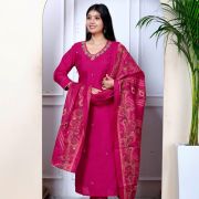 KURTI PANT DUPATTA SET ( MASLIN SILK )