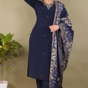 KURTI PANT DUPATTA SET ( ROMAN SILK )