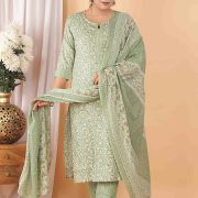 CAPSULE FOIL PRINTE KURTI PANT DUPATTA SET