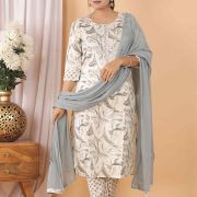 CAPSULE FOIL PRINTE KURTI PANT DUPATTA SET