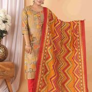 KURTI PANT DUPATTA SET ( MASLIN SILK )