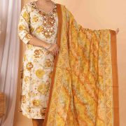 KURTI PANT DUPATTA SET ( MASLIN SILK )