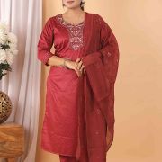 FABRIC RIYON 140GM DOBY  KURTI PANT DUPPATA SET