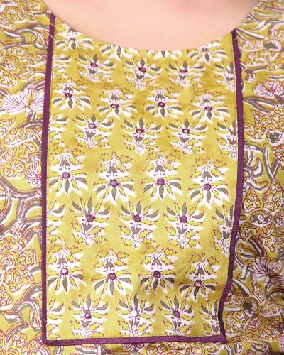 KURTI PANT DUPATTA SET ( PURE COTTON 60*60 )