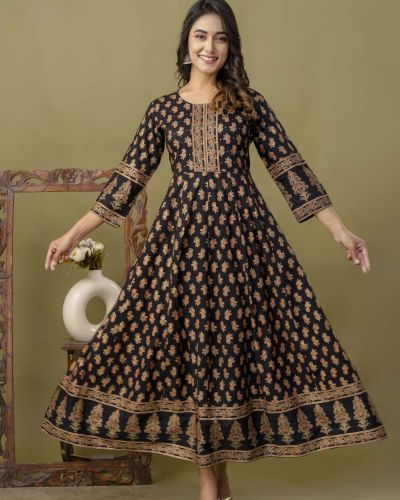 Cotton anarkali kurtis online shopping hotsell