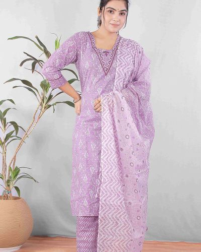 KURTI PANT DUPATTA SET