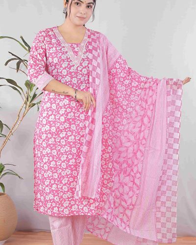 KURTI PANT DUPATTA SET