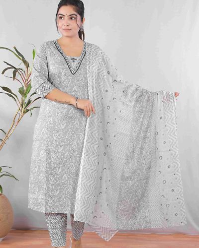 KURTI PANT DUPATTA SET