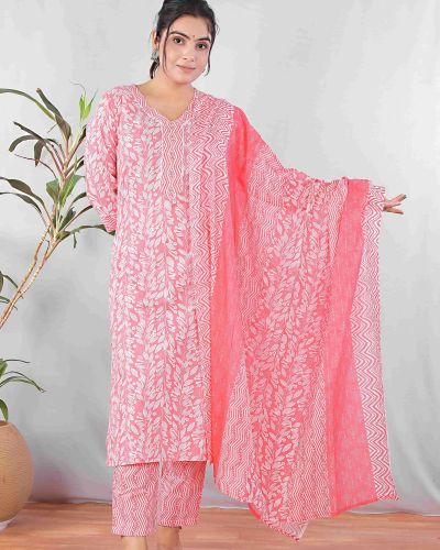 KURTI PANT DUPATTA SET