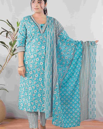 KURTI PANT DUPATTA SET