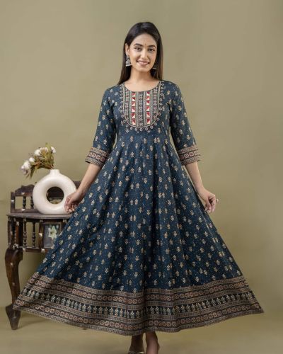 LONG FROCK GHERA  GAOUN KURTI  ( ANARKALI KURTI )