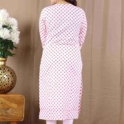 PRINTED LONG KURTI ( FLUORESCENT PINK )