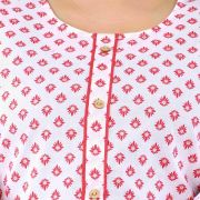 PRINTED LONG KURTI ( FLUORESCENT PINK )