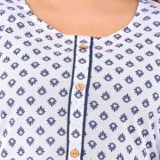 PRINTED LONG KURTI ( WHITE )