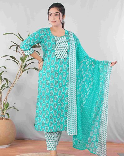 KURTI PANT DUPATTA SET