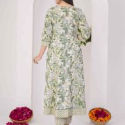 LONG ANARKALI KURTI PANT DUPATTA SET