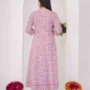 LONG ANARKALI KURTI PANT DUPATTA SET