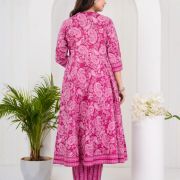 LONG ANARKALI KURTI PANT DUPATTA SET