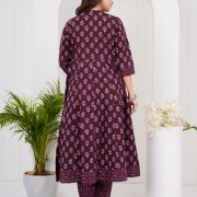 LONG ANARKALI KURTI PANT DUPATTA SET