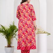 LONG ANARKALI KURTI PANT DUPATTA SET