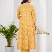 LONG ANARKALI KURTI PANT DUPATTA SET