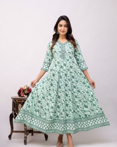 LONG FROCK GHERA  GAOUN KURTI  ( ANARKALI KURTI )