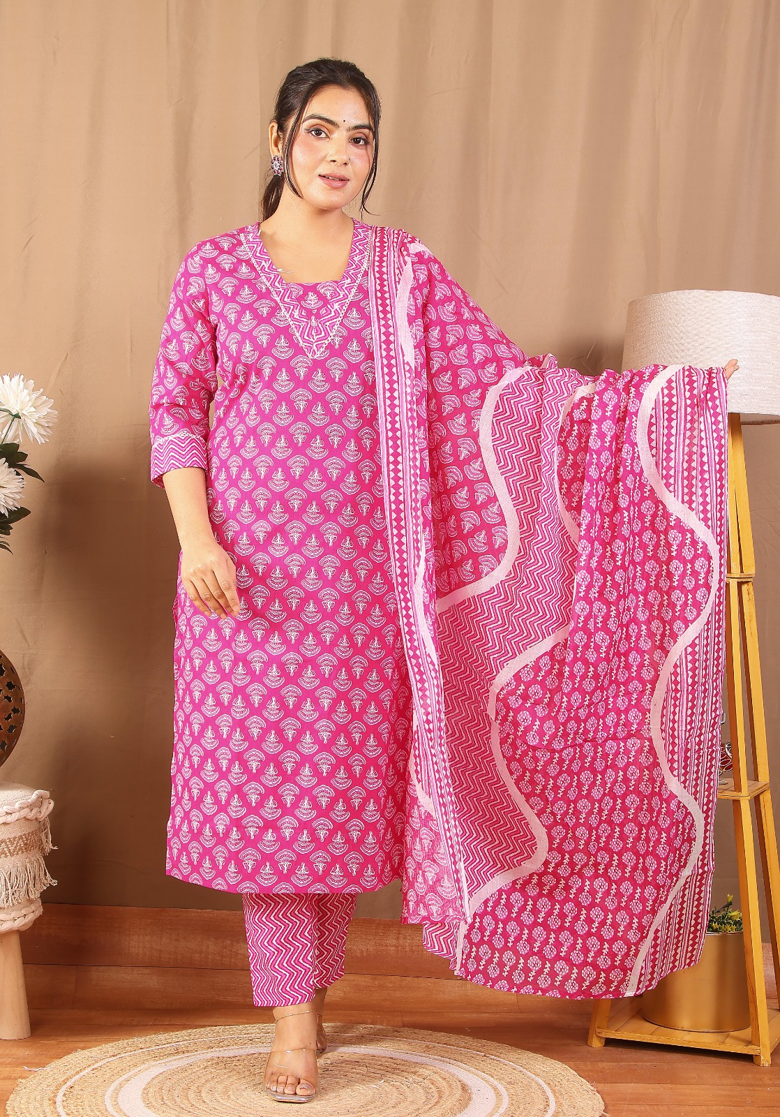 KURTI PANT DUPATTA SET