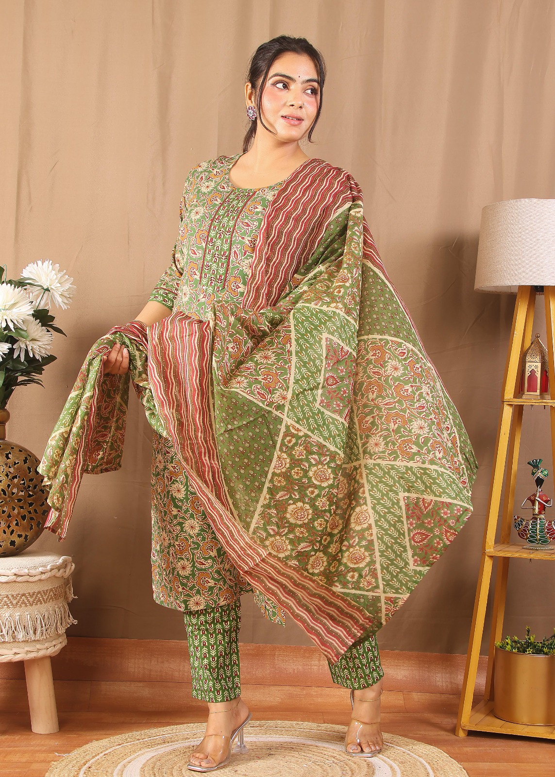 KURTI PANT DUPATTA SET