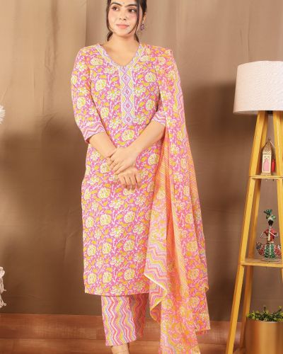 KURTI PANT DUPATTA SET