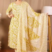 KURTI PANT DUPATTA SET