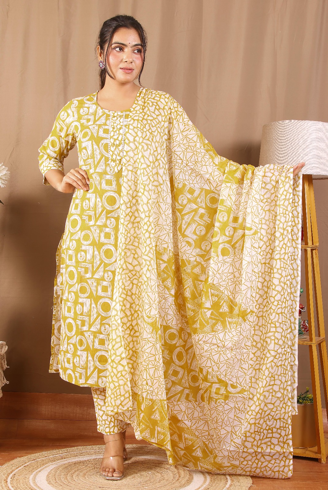 KURTI PANT DUPATTA SET