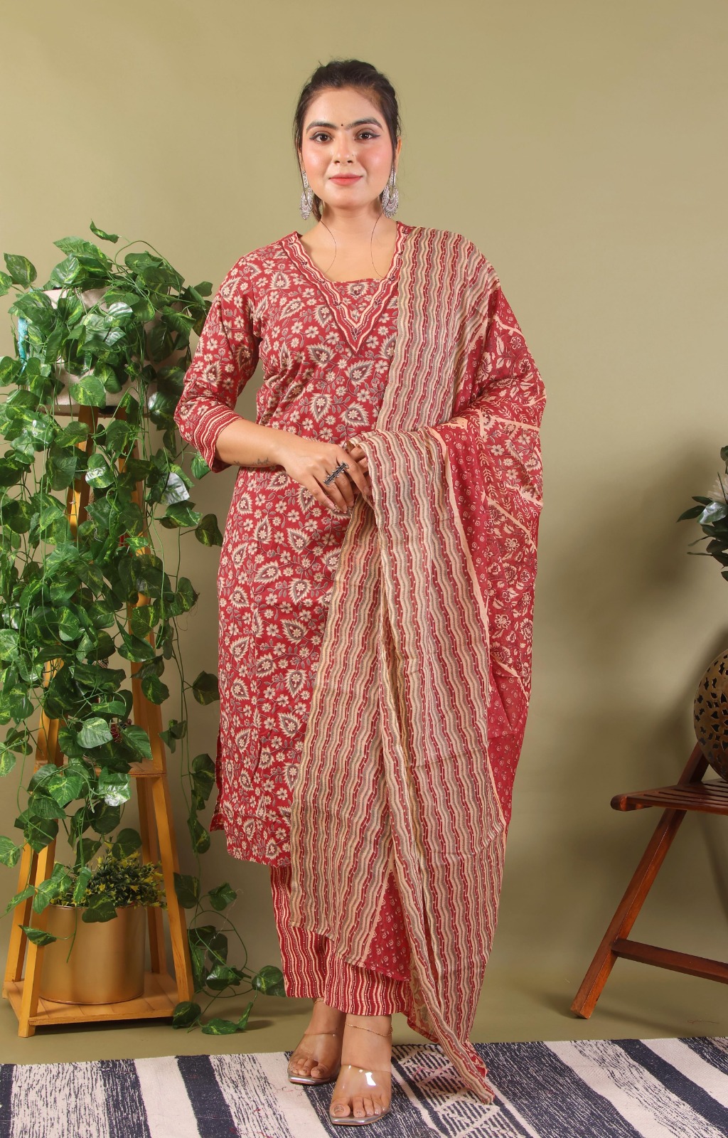 KURTI PANT DUPATTA SET