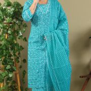 KURTI PANT DUPATTA SET