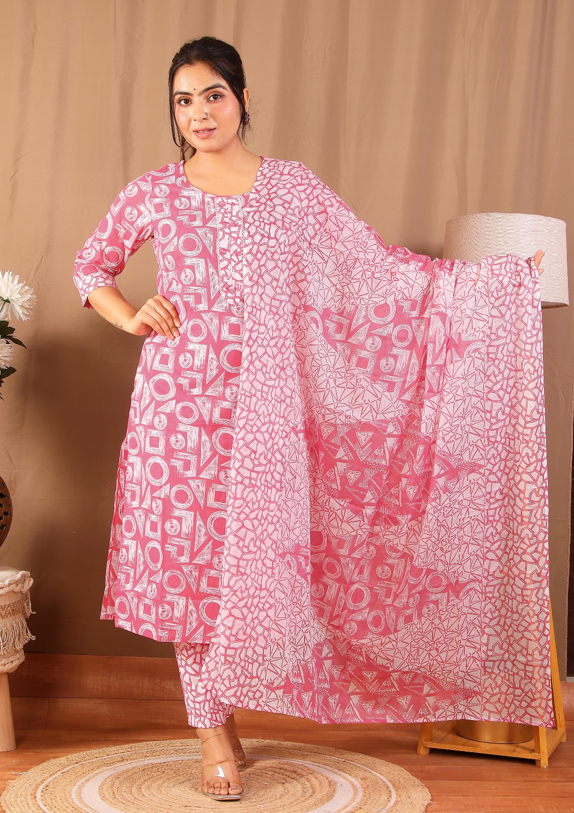 KURTI PANT DUPATTA SET