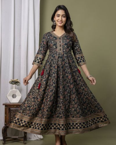 LONG FROCK GHERA  GAOUN KURTI  ( ANARKALI KURTI )