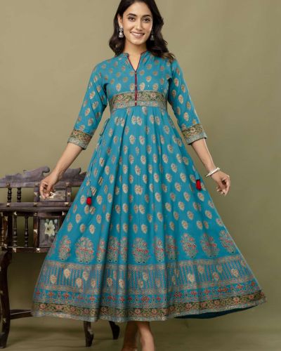 LONG FROCK GHERA  GAOUN KURTI  ( ANARKALI KURTI )