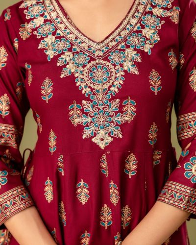 LONG FROCK GHERA  GAOUN KURTI  ( ANARKALI KURTI )